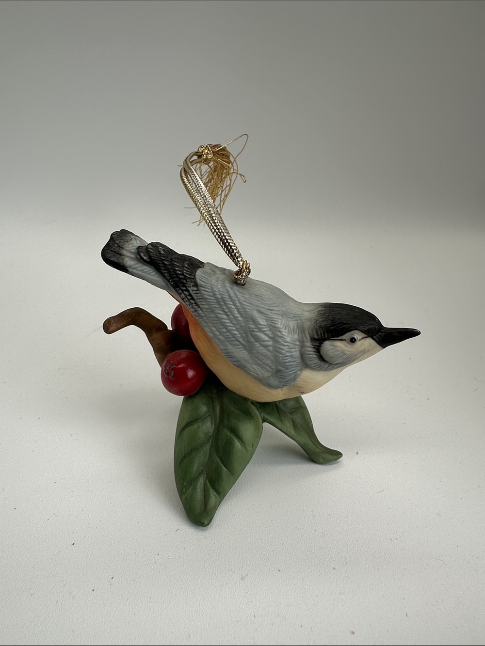LENOX Winter Greetings Porcelain Nuthatch Elegant Bird 3" Hanging Ornament 🐦‍⬛